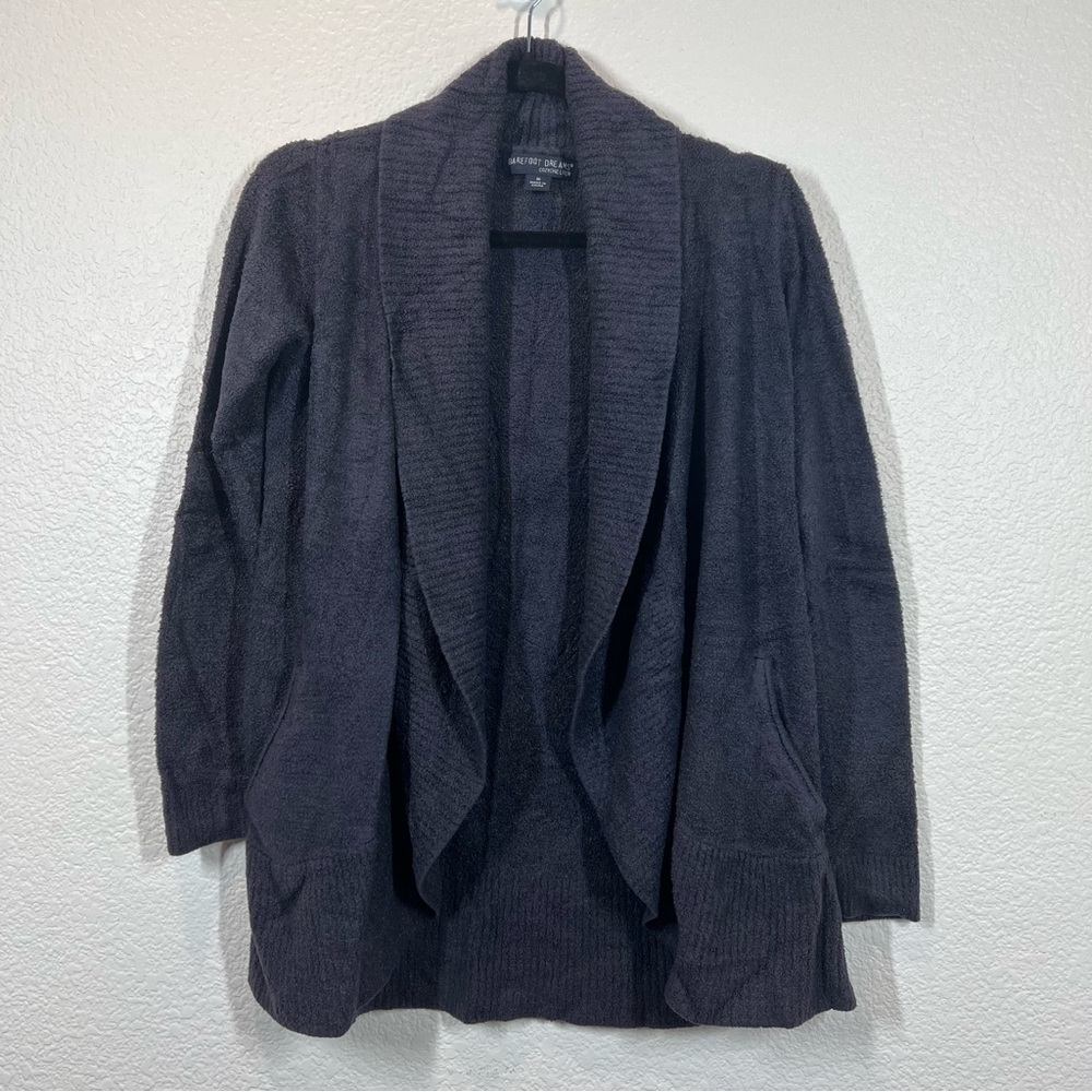 Barefoot Dreams Cozy Chic Lite navy circle cardi l/s size Medium
